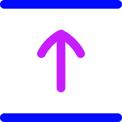 Arrow Align Move Up Top Icon from Flex Neon Set