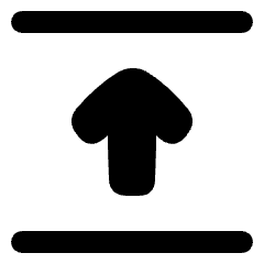 Arrow Align Move Up Top Icon from Plump Solid Set