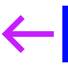 Arrow Left Return Icon from Sharp Neon Set