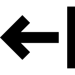 Arrow Left Return Icon from Sharp Remix Set