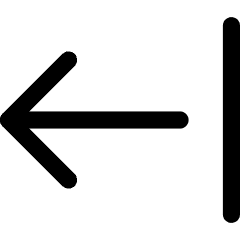 Arrow Left Return Icon from Core Line Set