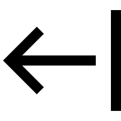 Arrow Left Return Icon from Sharp Line Set