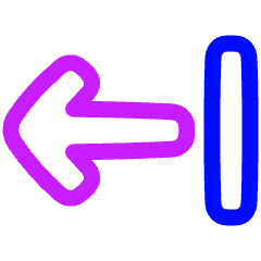 Arrow Left Return Icon from Plump Neon Set
