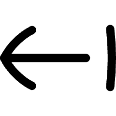Arrow Left Return Icon from Flex Line Set