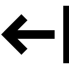 Arrow Left Return Icon from Sharp Solid Set