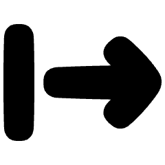 Arrow Right Start Icon from Plump Solid Set