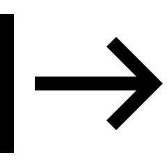 Arrow Right Start Icon from Sharp Line Set