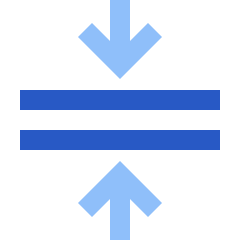 Arrows Compress Flatten Icon from Sharp Flat Set