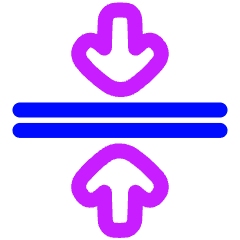 Arrows Compress Flatten Icon from Plump Neon Set
