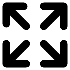 Line Arrow Expand Icon from Core Solid Set