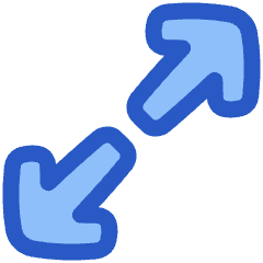 Line Arrow Expand Diagonal 1 Icon from Plump Duo Set