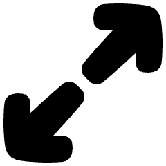 Line Arrow Expand Diagonal 1 Icon from Plump Solid Set