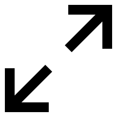 Line Arrow Expand Diagonal 1 Icon from Sharp Line Set
