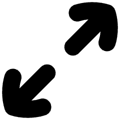 Line Arrow Expand Diagonal 1 Icon from Flex Solid Set