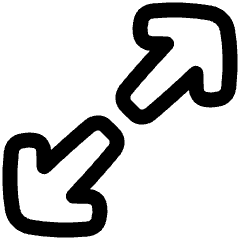 Line Arrow Expand Diagonal 1 Icon from Plump Line Set