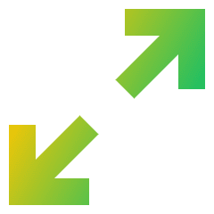 Line Arrow Expand Diagonal 1 Icon from Sharp Gradient Set