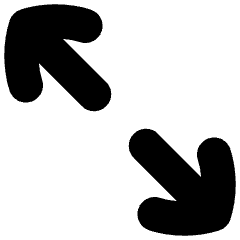 Line Arrow Expand Diagonal 2 Icon from Flex Solid Set