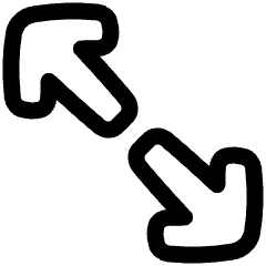 Line Arrow Expand Diagonal 2 Icon from Plump Line Set