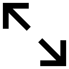 Line Arrow Expand Diagonal 2 Icon from Sharp Line Set