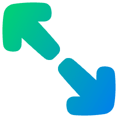 Line Arrow Expand Diagonal 2 Icon from Plump Gradient Set