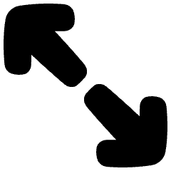 Line Arrow Expand Diagonal 2 Icon from Plump Solid Set