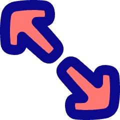 Line Arrow Expand Diagonal 2 Icon from Plump Pop Set