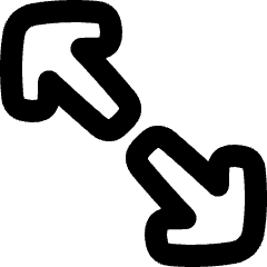Line Arrow Expand Diagonal 2 Icon from Plump Remix Set