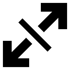 Line Arrow Expand Diagonal 3 Icon from Sharp Solid Set