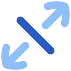 Line Arrow Expand Diagonal 3 Icon from Flex Flat Set