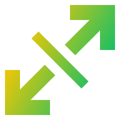 Line Arrow Expand Diagonal 3 Icon from Sharp Gradient Set
