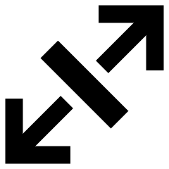 Line Arrow Expand Diagonal 3 Icon from Sharp Remix Set