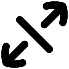 Line Arrow Expand Diagonal 3 Icon from Flex Solid Set