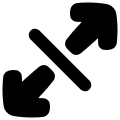 Line Arrow Expand Diagonal 3 Icon from Plump Solid Set
