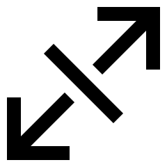 Line Arrow Expand Diagonal 3 Icon from Sharp Line Set
