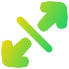 Line Arrow Expand Diagonal 3 Icon from Plump Gradient Set