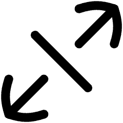 Line Arrow Expand Diagonal 3 Icon from Flex Line Set