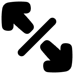 Line Arrow Expand Diagonal 4 Icon from Plump Solid Set