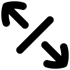 Line Arrow Expand Diagonal 4 Icon from Flex Solid Set