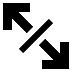 Line Arrow Expand Diagonal 4 Icon from Sharp Solid Set