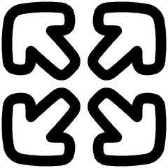 Line Arrow Expand Icon from Plump Line Set