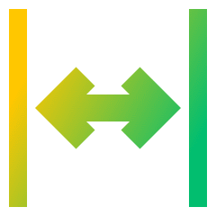 Line Arrow Expand Horizontal Icon from Sharp Gradient Set