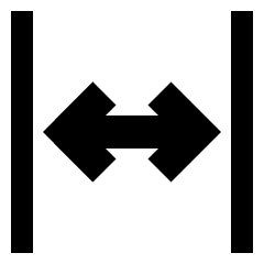 Line Arrow Expand Horizontal Icon from Sharp Solid Set