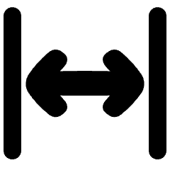 Line Arrow Expand Horizontal Icon from Plump Solid Set