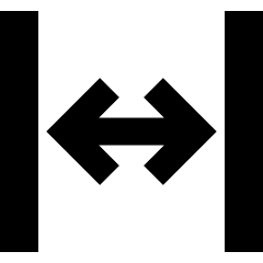 Line Arrow Expand Horizontal Icon from Sharp Remix Set
