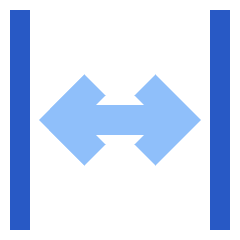 Line Arrow Expand Horizontal Icon from Sharp Flat Set