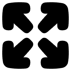 Line Arrow Expand Icon from Plump Solid Set