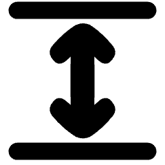 Line Arrow Expand Vertical Icon from Plump Solid Set