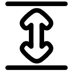 Line Arrow Expand Vertical Icon from Plump Line Set