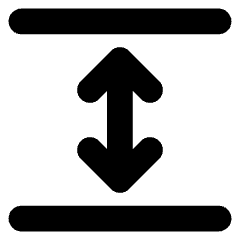 Line Arrow Expand Vertical Icon from Core Solid Set