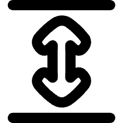 Line Arrow Expand Vertical Icon from Plump Remix Set